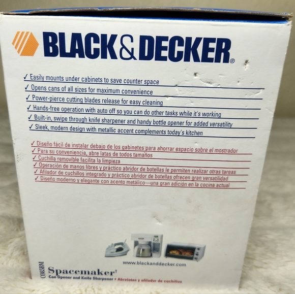 Black & Decker CO85BM Spacemaker Can Opener Black/Brushed Metal - Picture 4 of 8